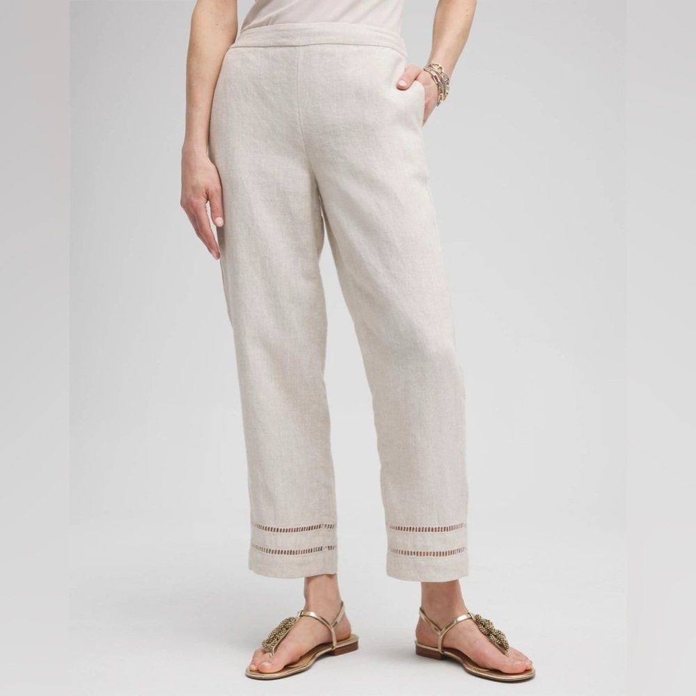 Chico's Cream Ankle Pants